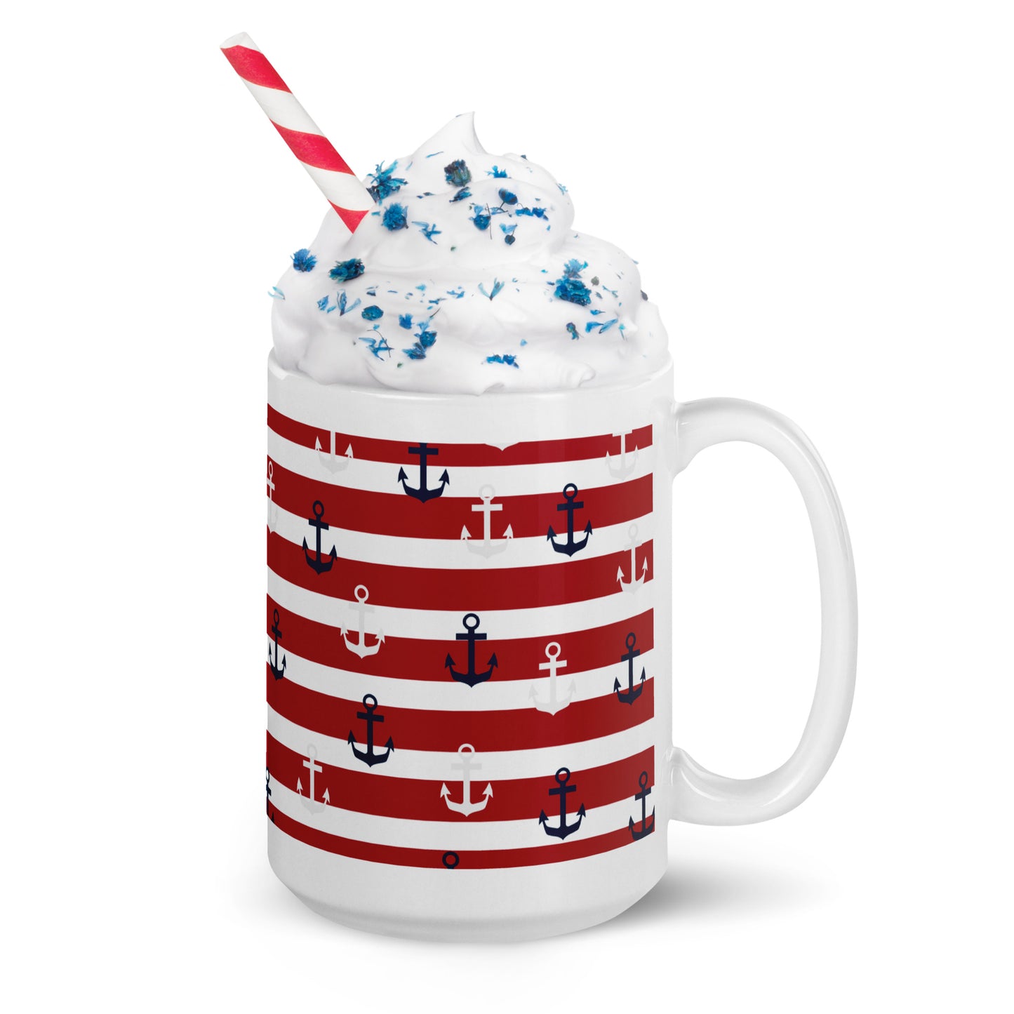 White glossy mug