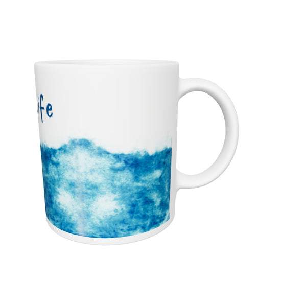 White glossy mug