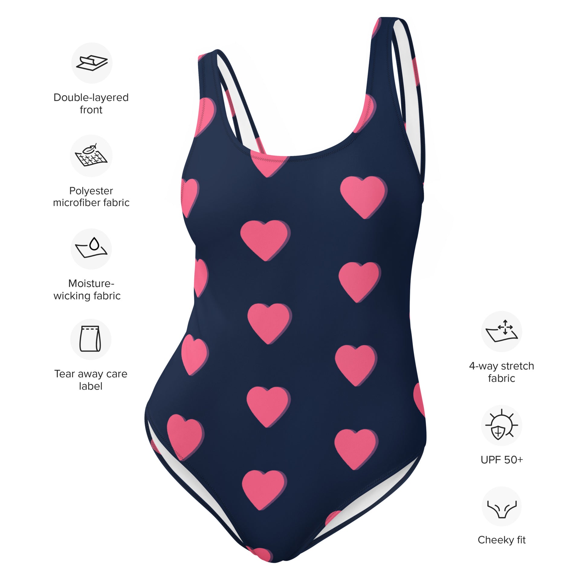 swimsuit blue hearts